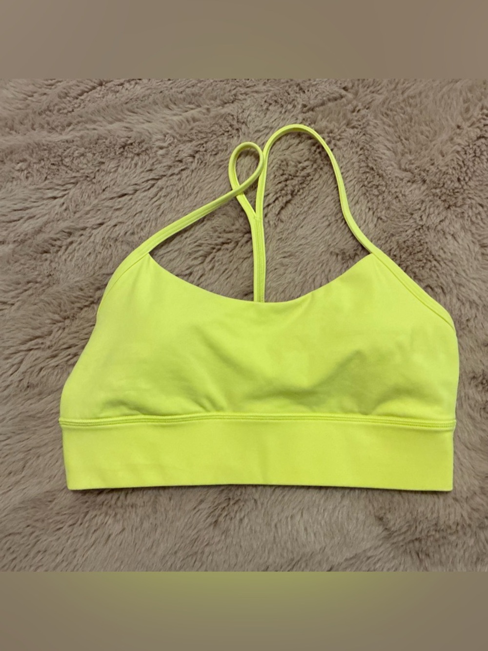 Lululemon Long Line Flow Y Bra Size 10 Electric Lemon?